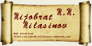 Mijobrat Milašinov vizit kartica